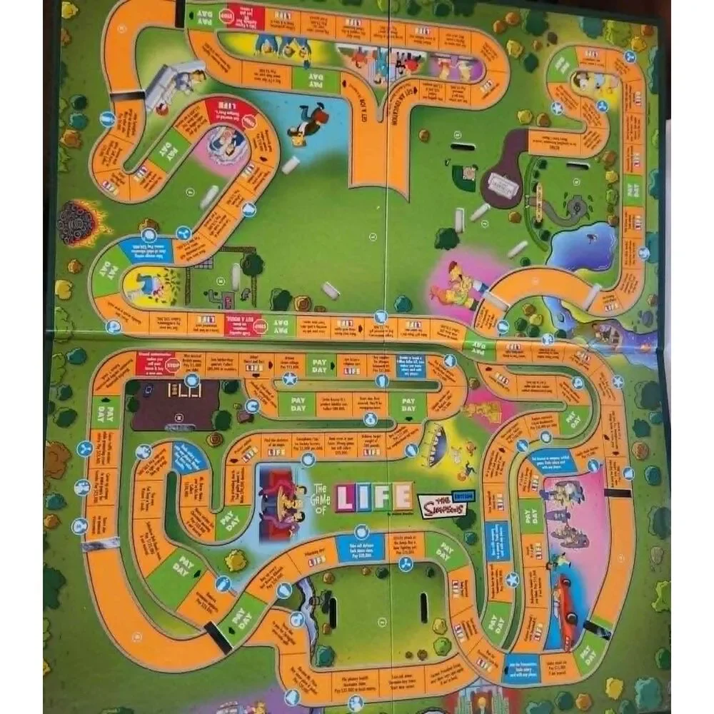 The Game of LIFE The Simpsons Edition Board Game Milton Bradley Vintage Complete